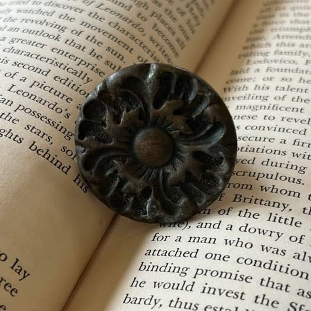 Single Vintage Brass Rosette-style Drawer/Cabinet Pull